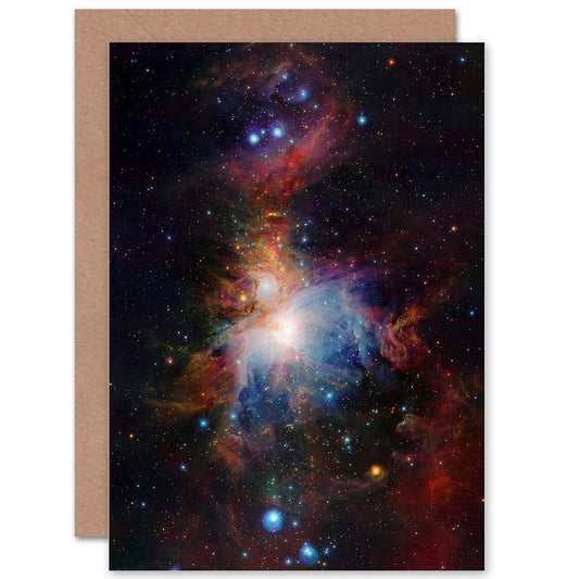 Space Infrared View Orion Nebula Greeting Card