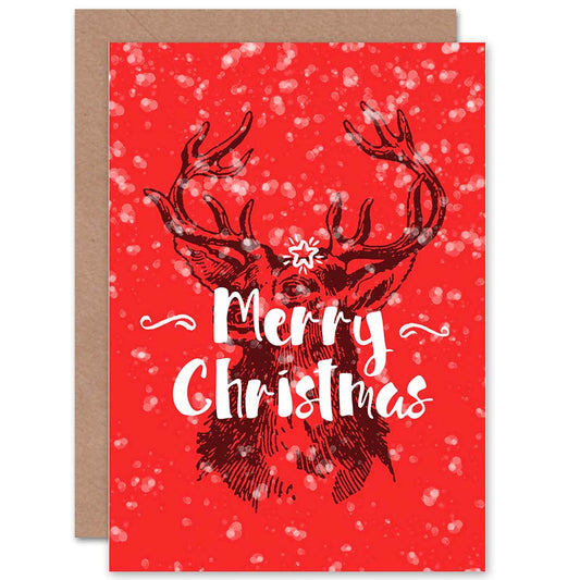 Rudolph Red Nosed Reindeer Merry Christmas Card