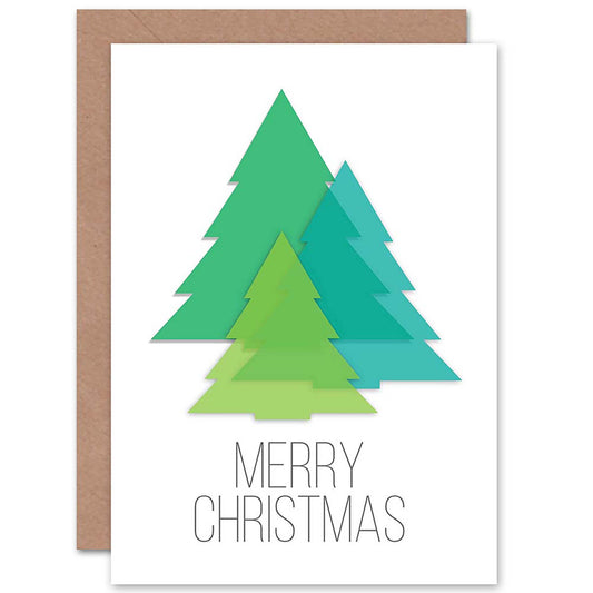 Three Trees Merry Christmas Card