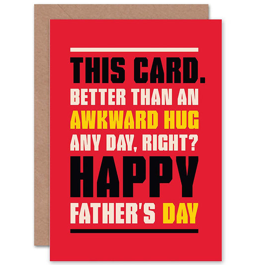 Awkward Hug Fun Father's Day Card