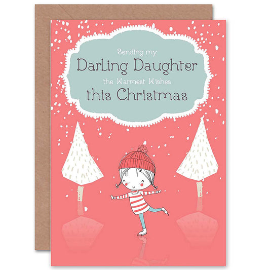 Warmest Wishes To My Darling Daughter Christmas Card