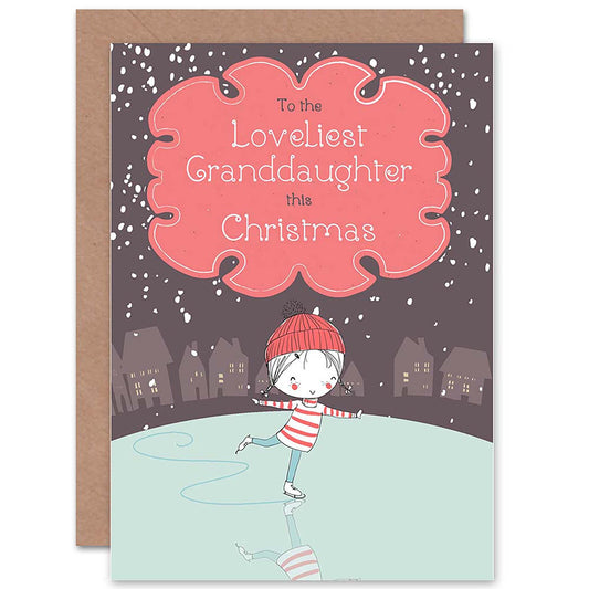 To The Loveliest Granddaughter Christmas Card