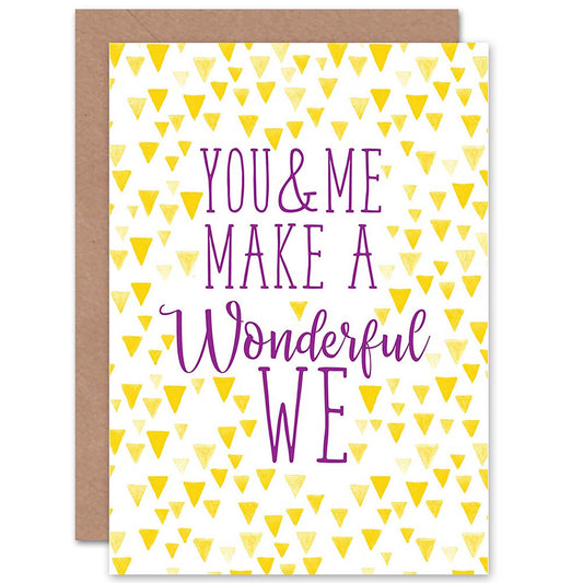 Wonderful We Partner Romantic Card