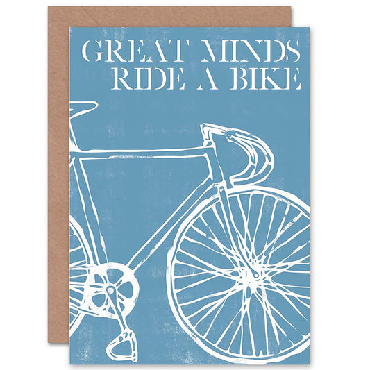 Sport Great Minds Bike Cycle Quote Greetings Card