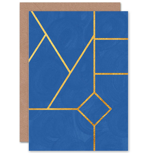 Minimalist Gold Geometric Design Greetings Card