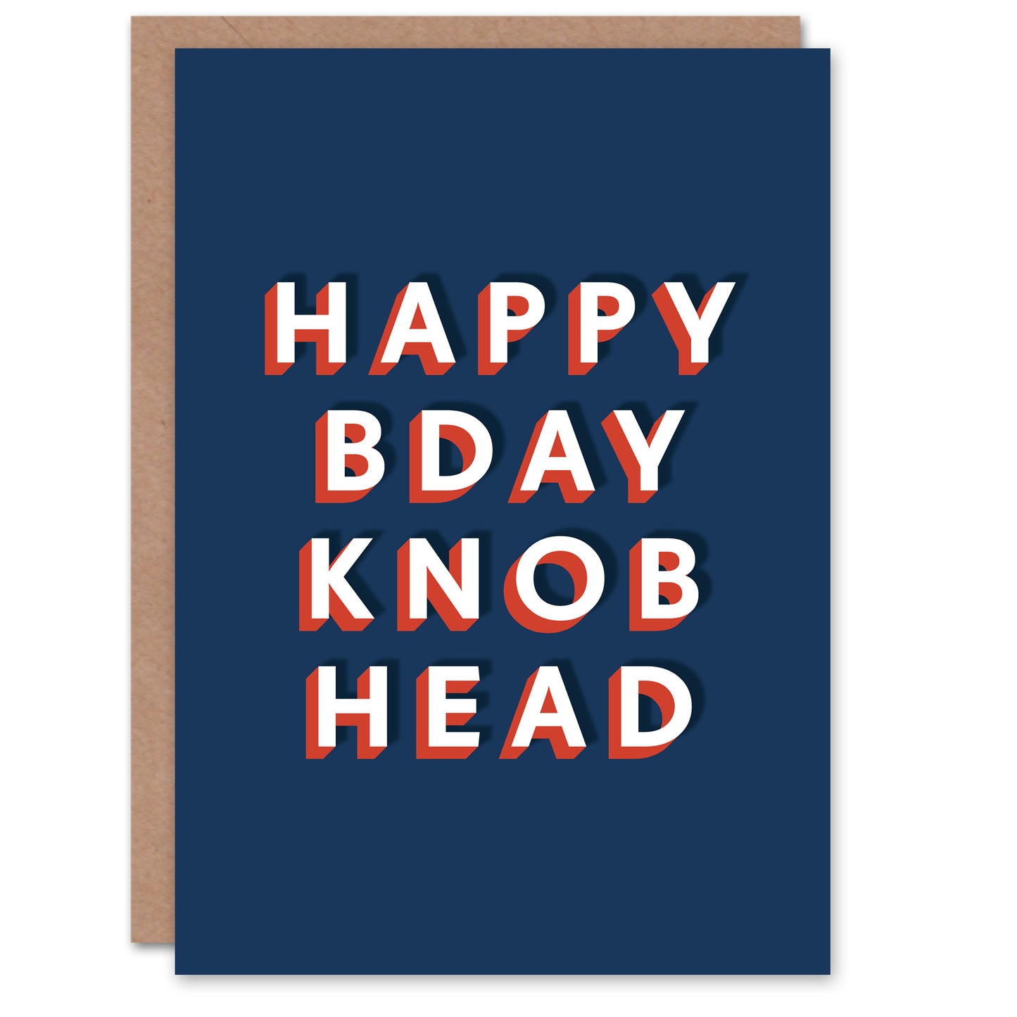 Happy Bday Knob Head For Him Funny Birthday Card