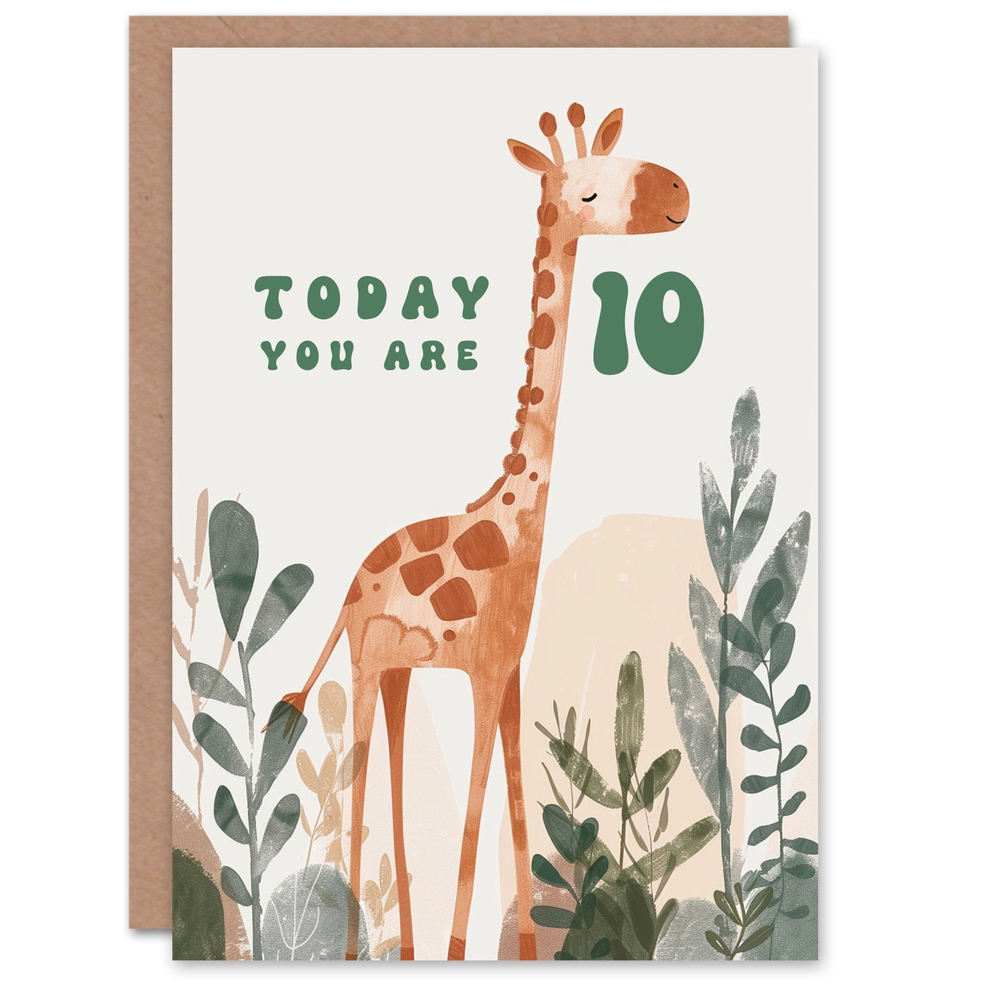 Cute Fun Giraffe Kids Birthday Card