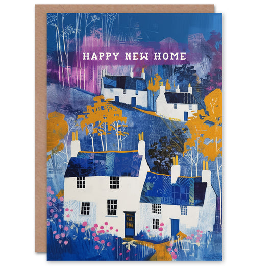 Housewarming White Country Cottages New Home Card