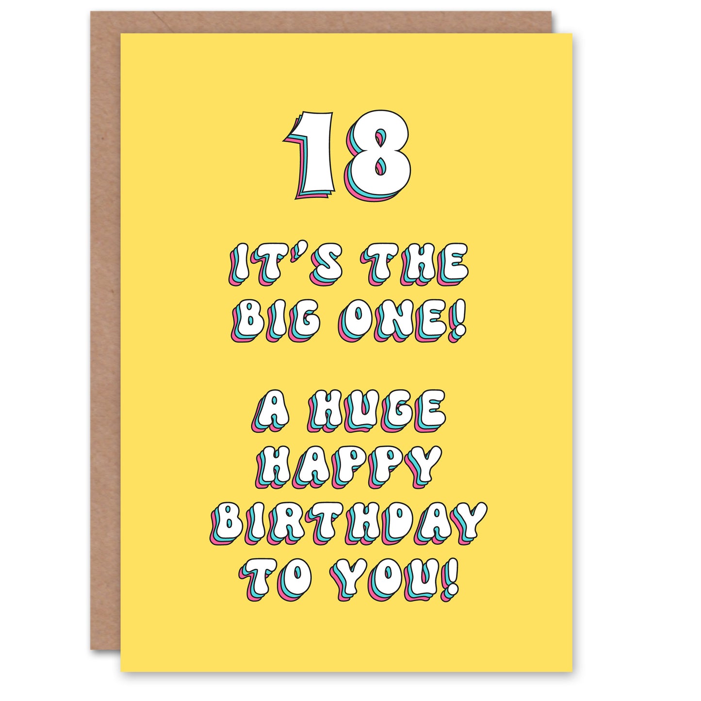 18th Big One 18 Year Old Teenager Milestone Her Teen Birthday Card