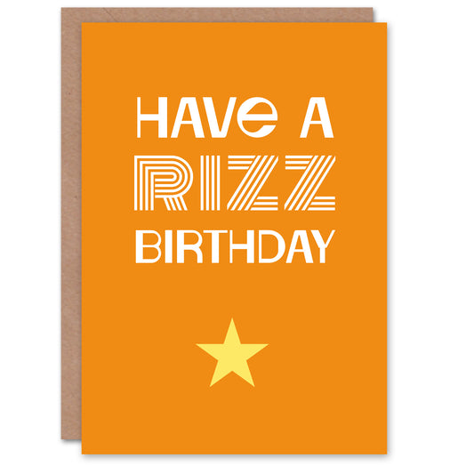 Birthday Card Have A Rizz Birthday Playful Youth Culture Slang