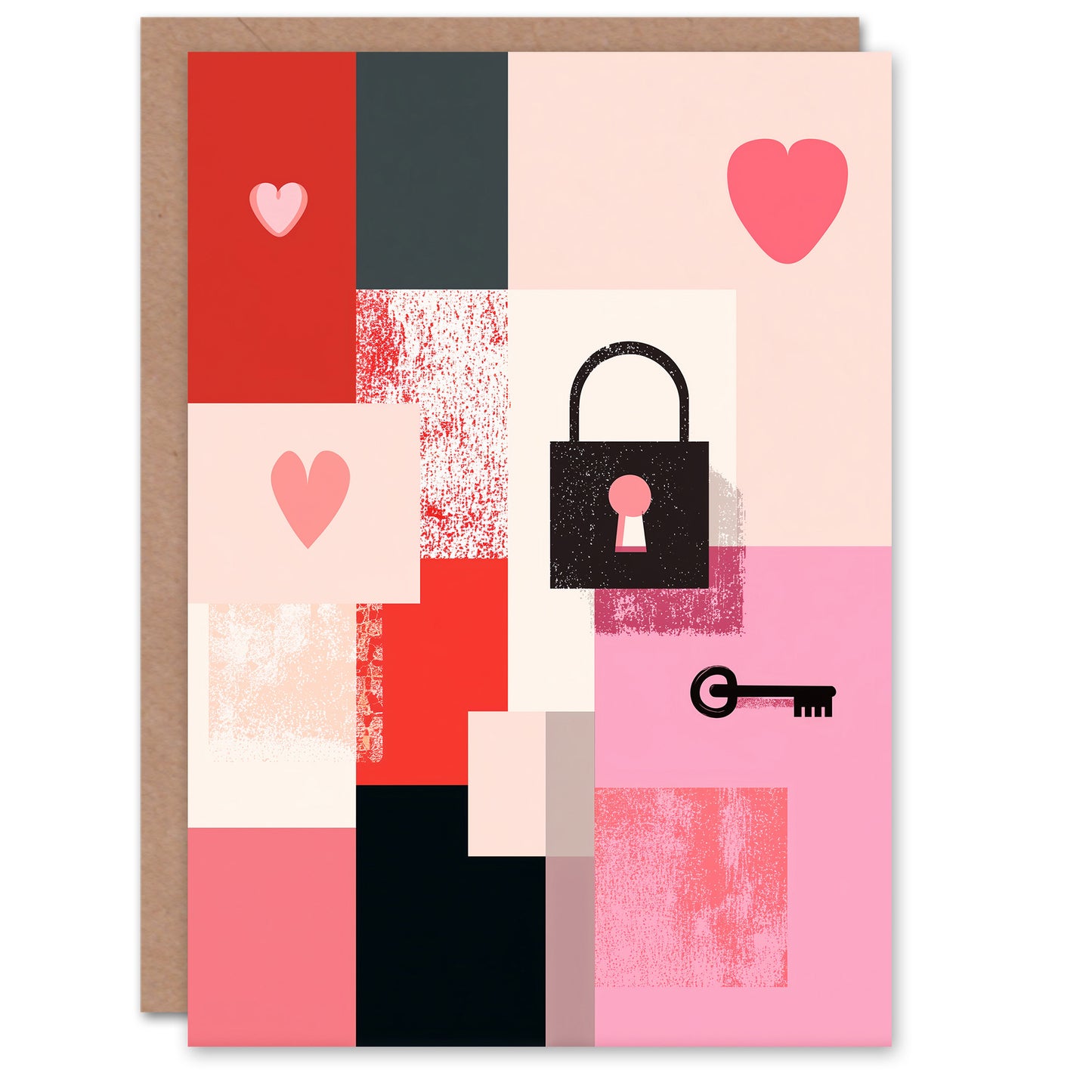 You Hold The Key To My Heart Modern Abstract Valentine's Day Card