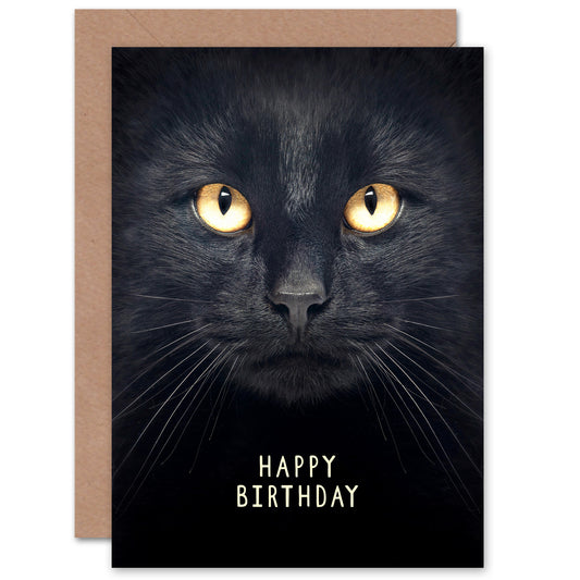 Black Cat Lover For Him or Her Birthday Card