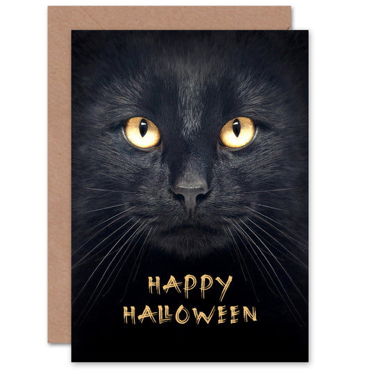 Black Cat Lover Witch Halloween Card