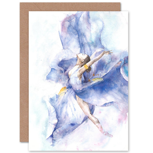 Ballet Dancing Girl Painting Greeting Card