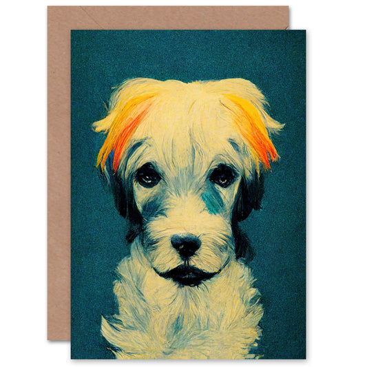 Sad Blue Dog Sympathy Card