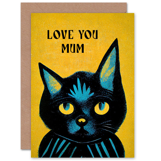 Your Yellow Inside Cat Mum Mother's day Card