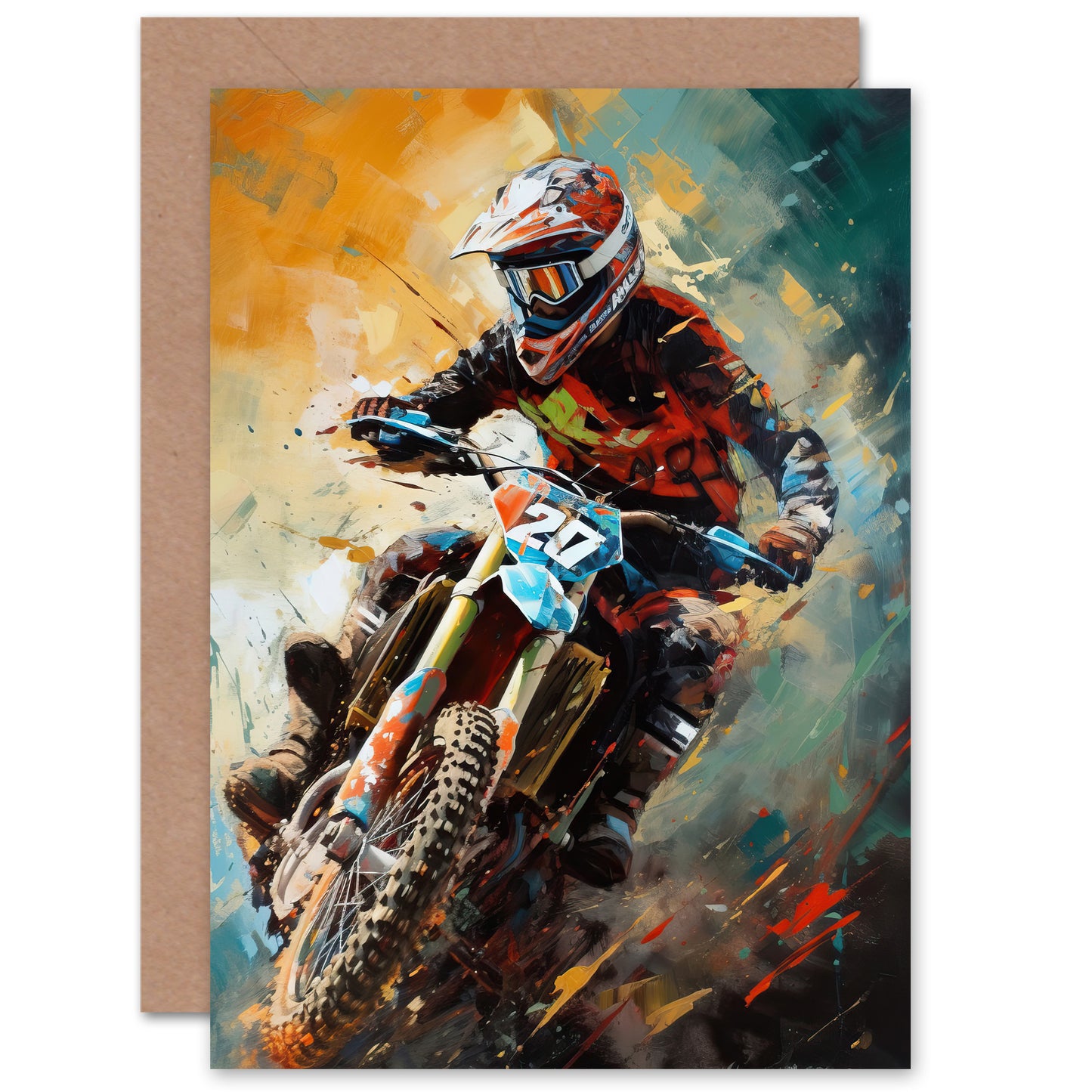 Motocross Fan Motorcycle Dirt Bike For Him Greeting Card