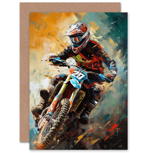 Motocross Fan Motorcycle Dirt Bike For Him Greeting Card