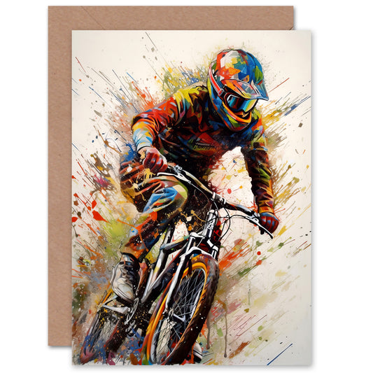 Mountain Bike Cycle BMX For Him Greeting Card