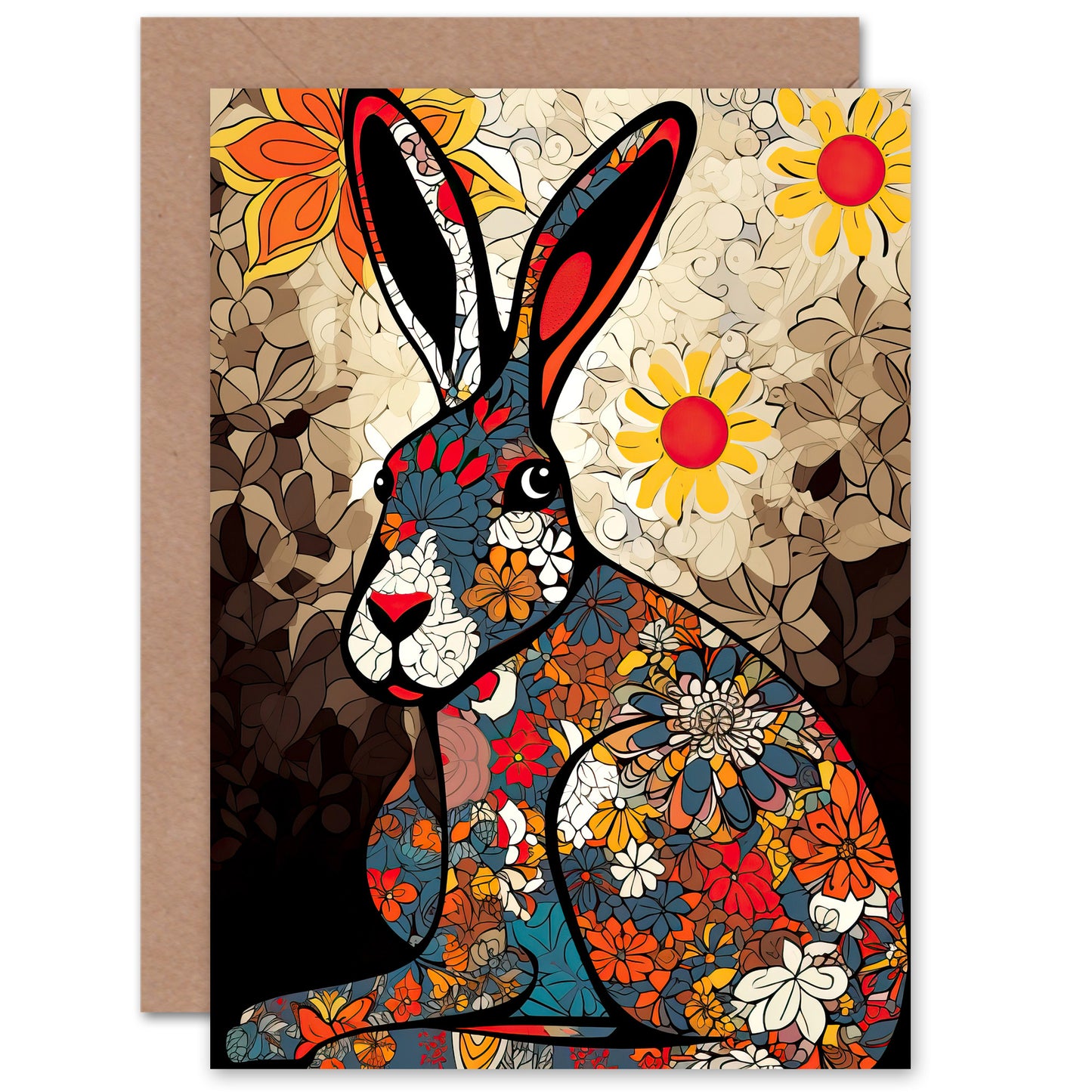 Flowers Your Hair Flower Power Mother's day Card