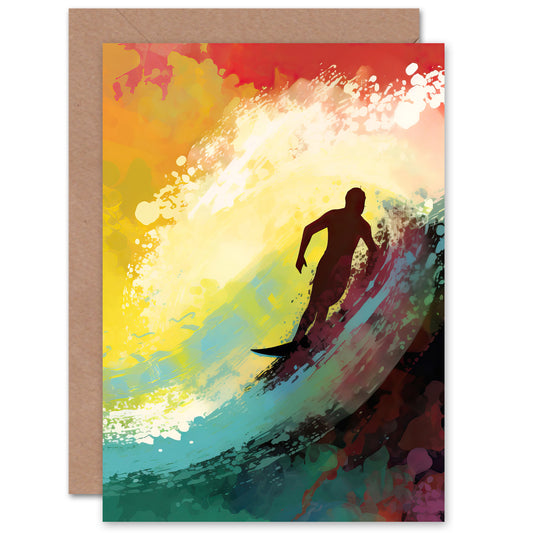 The Morning Surf Surfing Surfer Greeting Card