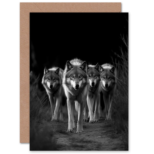 The Wolf Pack Art Greeting Card