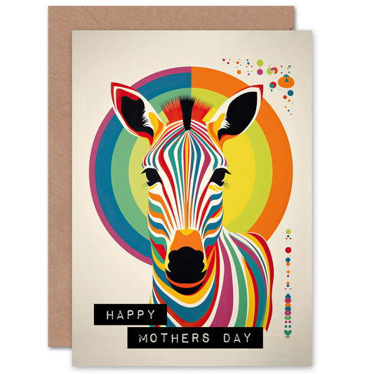 Mothers Day Rainbow Bauhaus Funky Mother's day Card