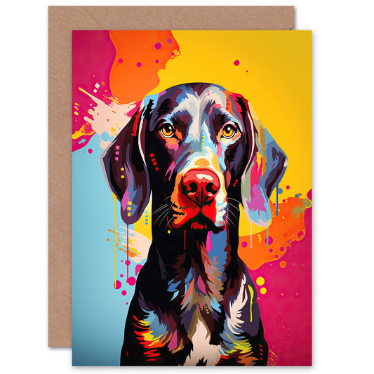 Shorthaired German Pointer Dog Lover Pet Portrait Greeting Card