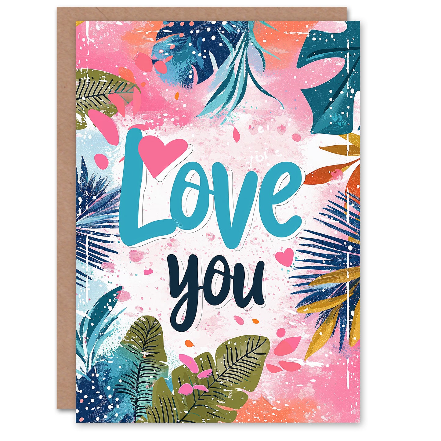 Love You Modern Matisse Style Romantic Card