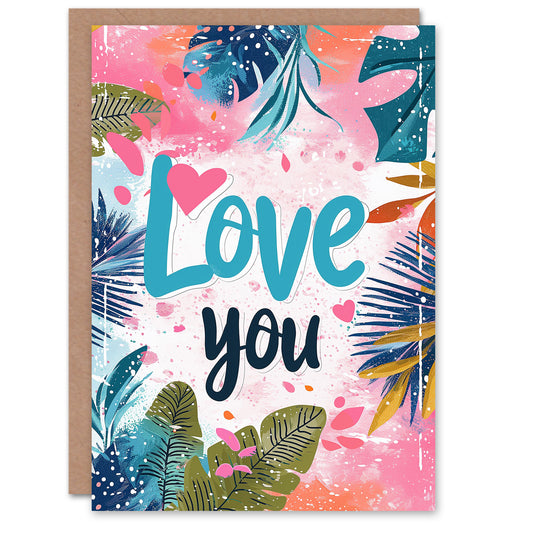 Love You Modern Matisse Style Romantic Card