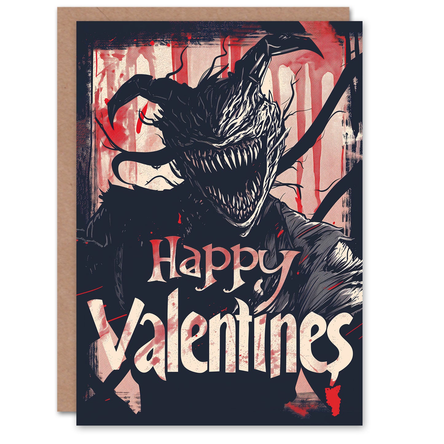 Horror Fan Scary Gore Monster Valentine's Card