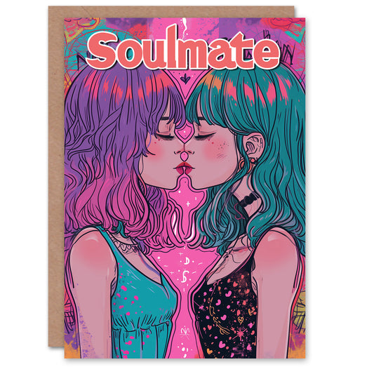 Soulmate Gay Lesbian LGBT Pride Romantic Card