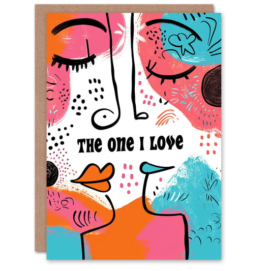 One I Love Picasso Style Romantic Card
