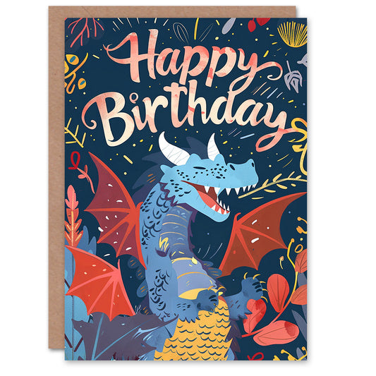 Laughing Dragon Kids Happy Birthday Card
