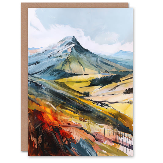 Pen Y Fan Hiking Brecon Beacons Welsh Peak Art Greeting Card