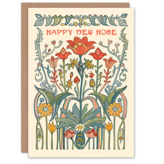 Housewarming Wildflower Garden Nouveau New Home Card