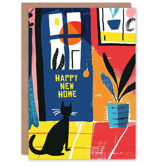 Housewarming Lover Pet Waiting By Door New Home Card
