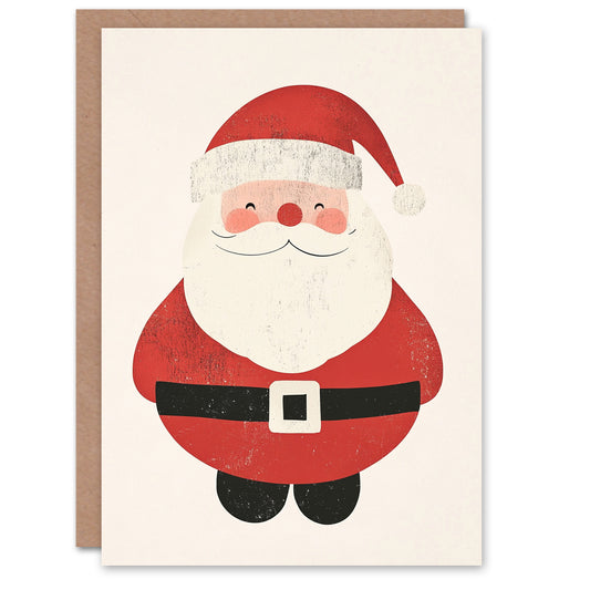 Jolly Santa Claus Happy Cartoon Xmas Christmas Card