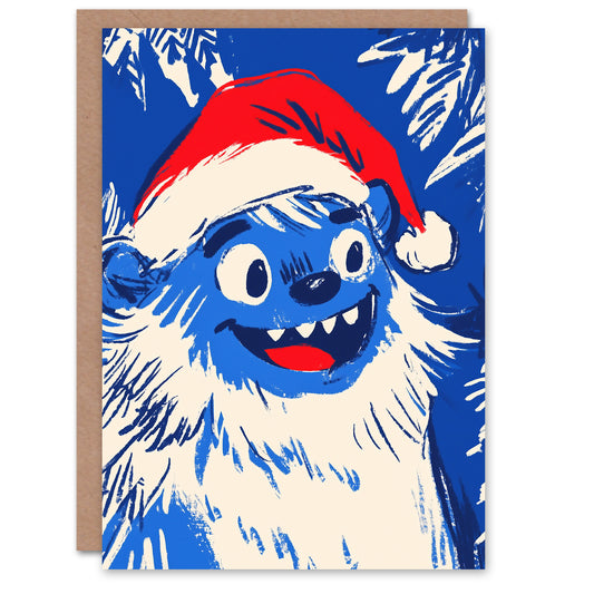 Wild Thing Santa Hat Monster Cartoon Fun Xmas Christmas Card