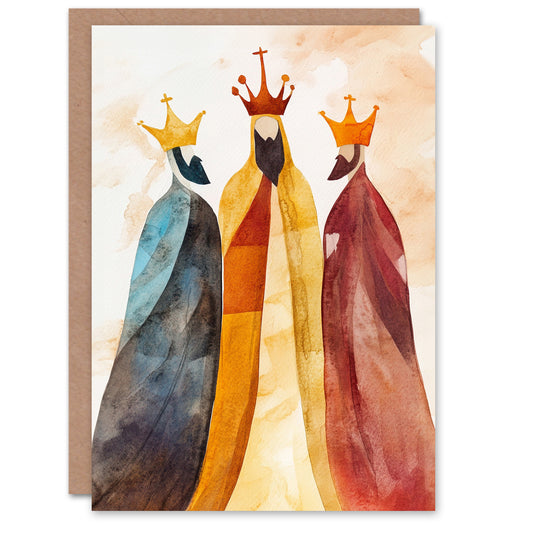 Three Wise Men Kings Magi Bible Festive Xmas Christmas Card