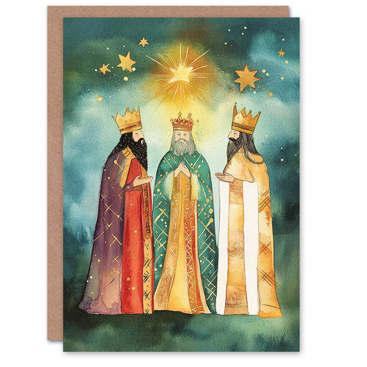 Star Of Bethlehem Three Kings Wise Men Xmas Christmas Card