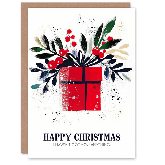 I Haven't Got You Anything Funny Cheeky Christmas Card