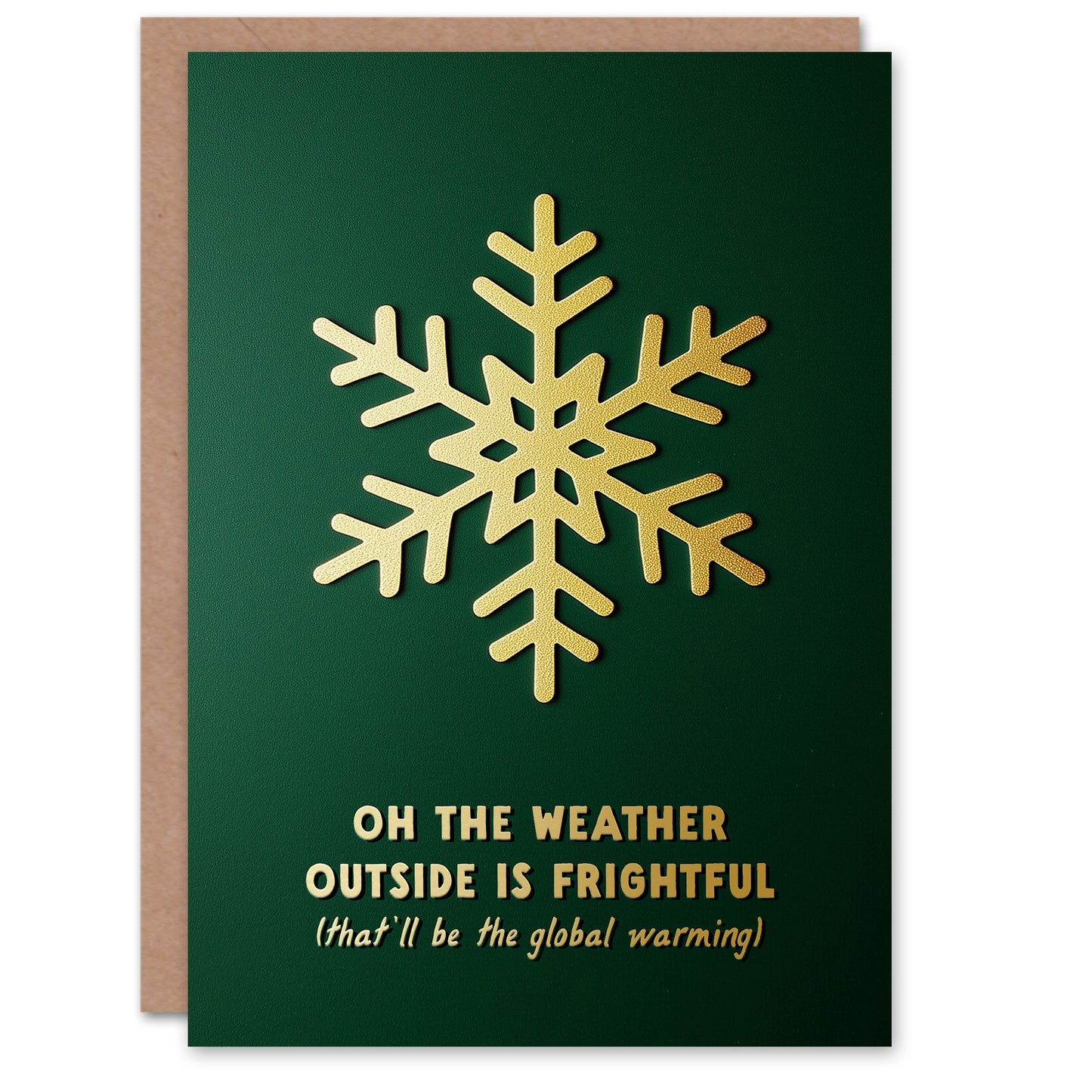 Weather Outside Frightful Global Warming Funny Christmas Card