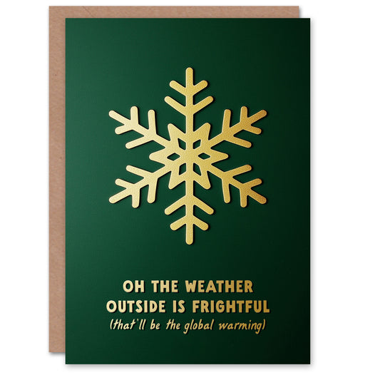Weather Outside Frightful Global Warming Funny Christmas Card