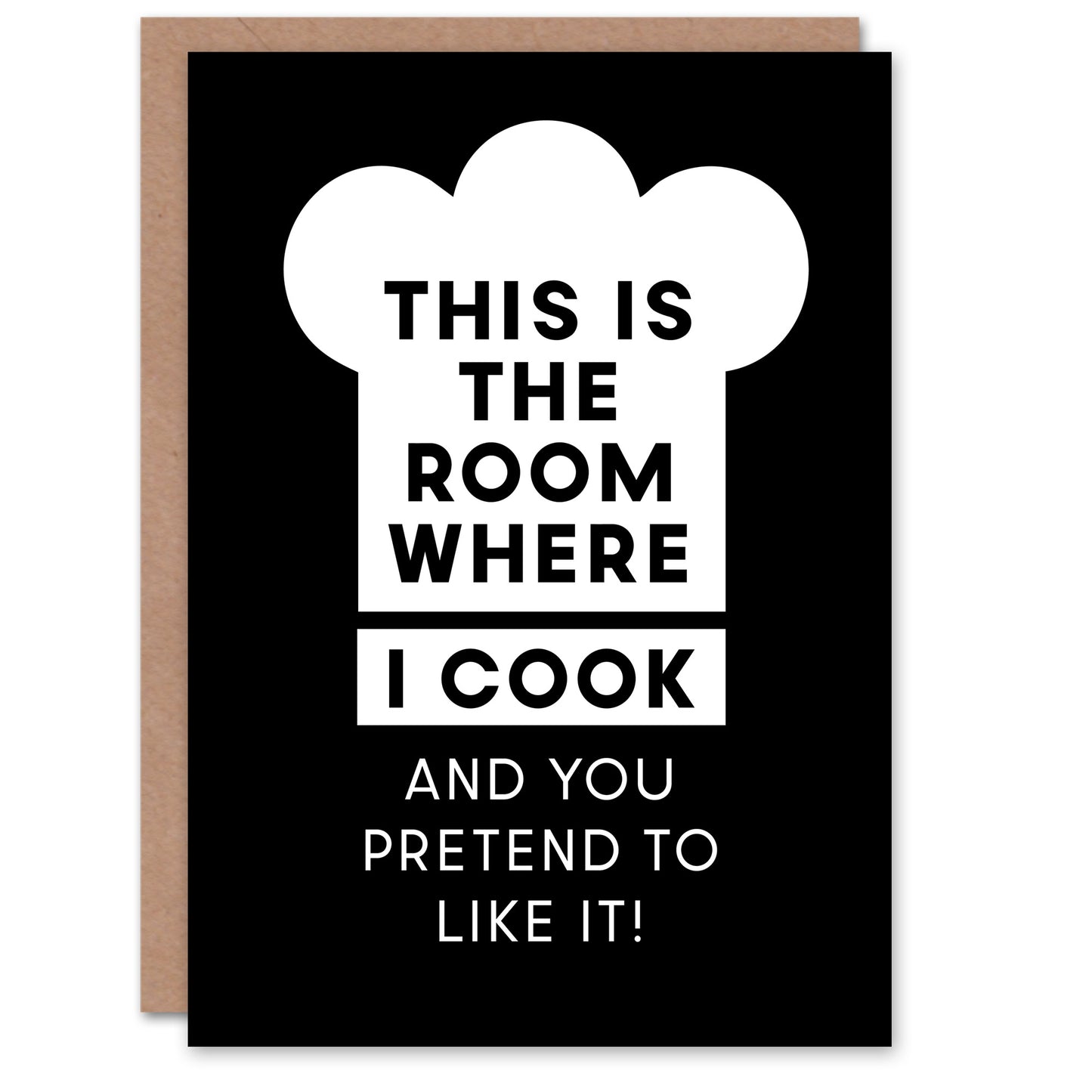 This Is Where I Cook Chef Hat Funny Cheeky Housewarming Greeting Card