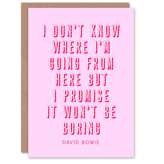 Don't Know Where I'm Going Modern Pink Quote Farewell Greeting Card