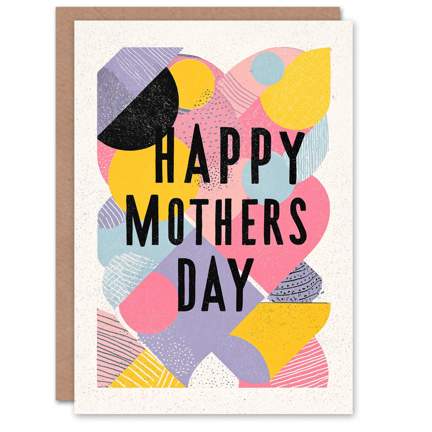 Happy Mother's Day Card For Mum Pastel Colours Modern Fun Blank Inside