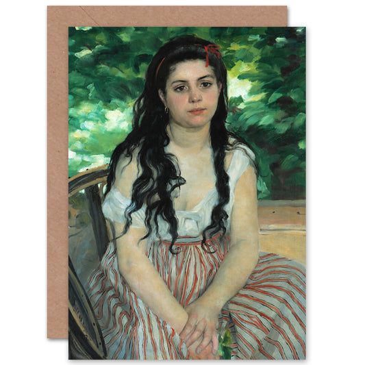 Renoir Painting La Bohemienne In Summer Greetings Card