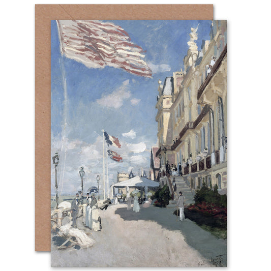 Claude Monet Hotel Des Roches Noires Trouville Fine Art Greeting Card