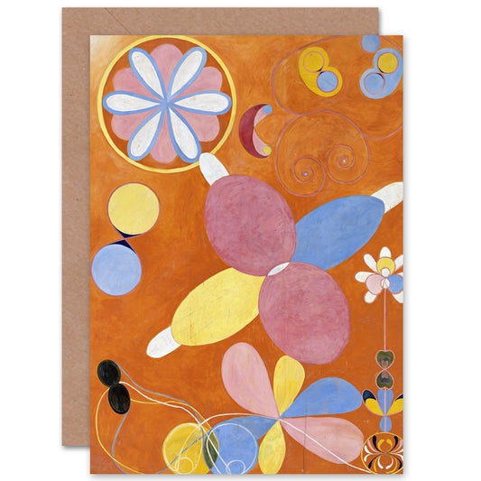 Hilma Af Klint Group Iv No 4 Ten Largest Asbtract Greetings Card